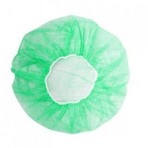 Gorro redondo polipropileno verde 100 unidades