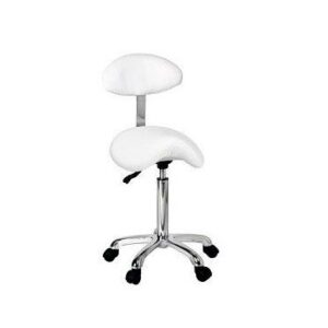 Taburete silla de montar con respaldo ovalado ORGANIC+