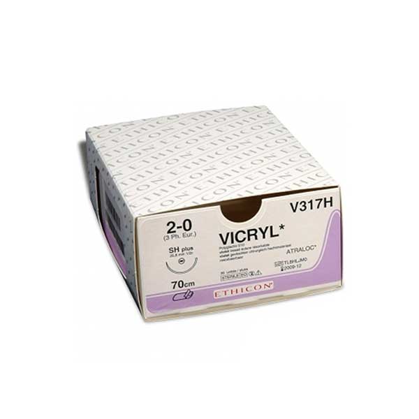 Sutura VICRYL 2/0 AG 24MM TRIANG 3/8 CIR CAJA 36 UDS Sutura VICRYL 2/0 AG 24MM TRIANG 3/8 CIR CAJA 36 UDS