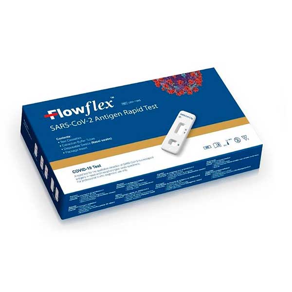 Test rápido de antígenos de Covid-19 sin receta médica FLOWFLEX — Caja 25 unidades Test rápido de antígenos de Covid-19 sin receta médica FLOWFLEX — Caja 25 unidades