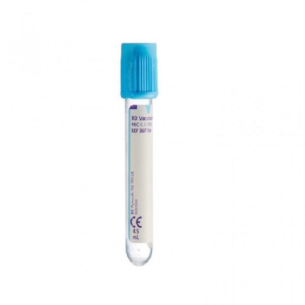 TUBO CON CITRATO   4 5 ML   13 X 75 MM   CAJA 100