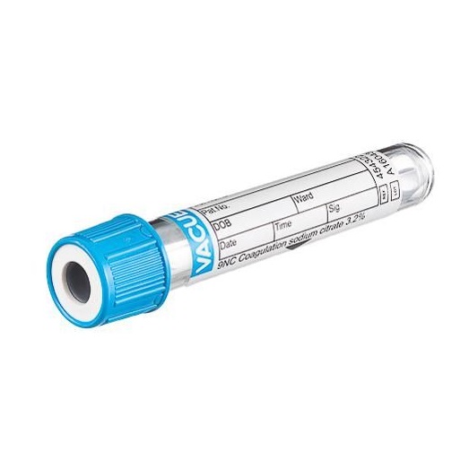 TUBO VACUETTE® 9NC CITRATO SODICO 3 8 9 ML 16 X 1