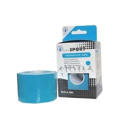 VENDAJE NEUROMUSCULAR ALBA SPORT CELESTE 5 CM X 5