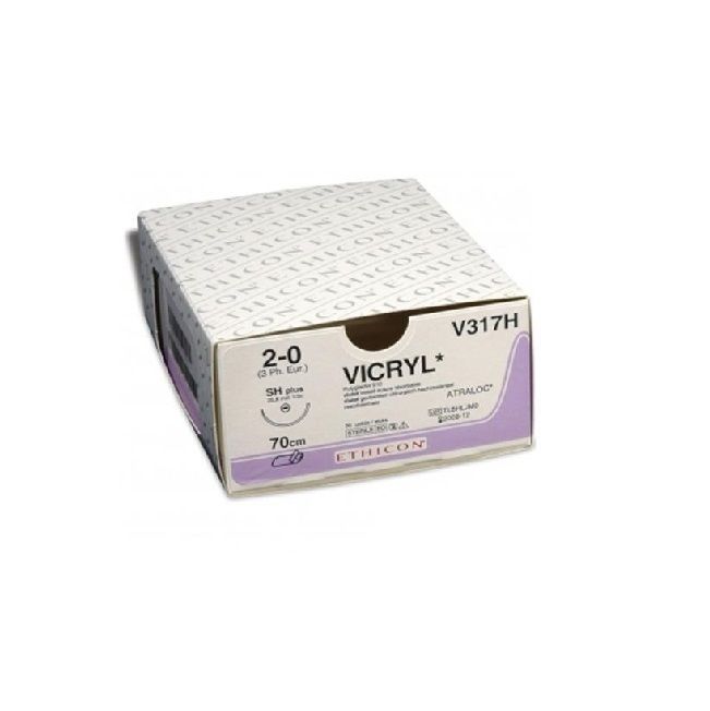 VICRYL 2 AGUJA 40 MM  TRIANGULAR 1/2 CAJA 36 UND
