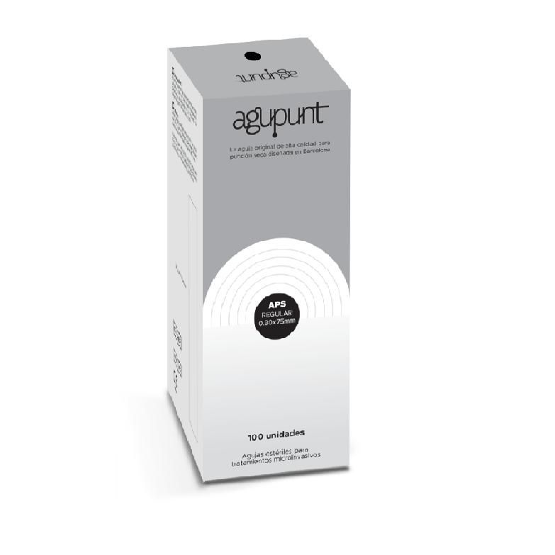 AGUJA PUNCION SECA AGUPUNT 0 30 X 75 CON GUIA CAJA