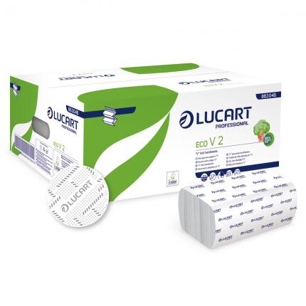 TOALLA DE MANOS V LUCART 2 CAPAS CAJA 20 X 190