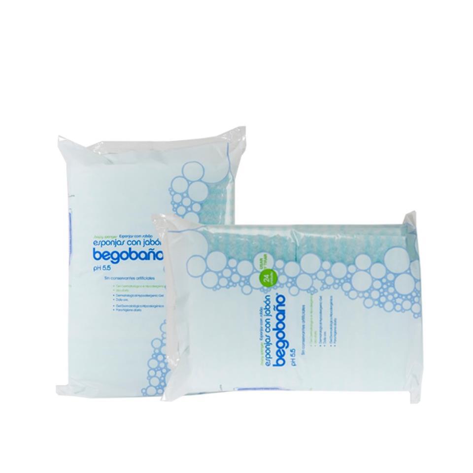 ESPONJA JABONOSA BB1 100 GR  20 X 12 CM  PAQ 24 UD