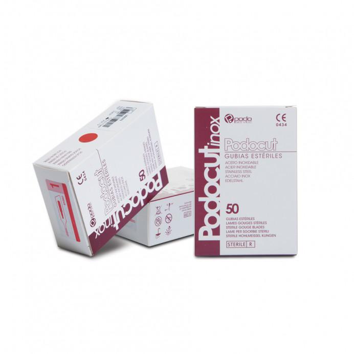 GUBIA PODOCUT INOX Nº3 CAJA 50 UND