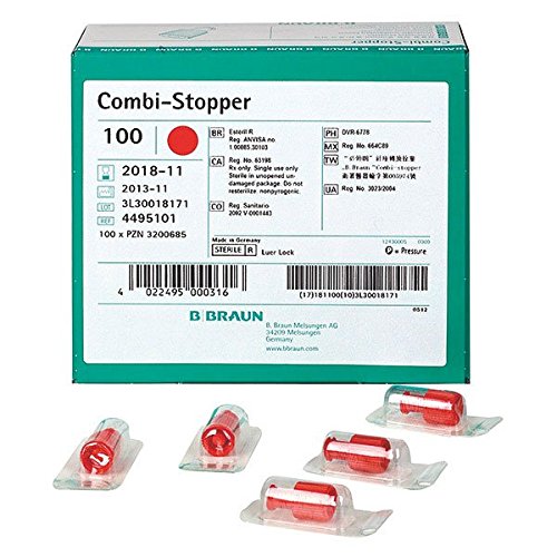 TAPON CONO COMBI ROJO LUER-LOCK - CAJA DE 100 UDS