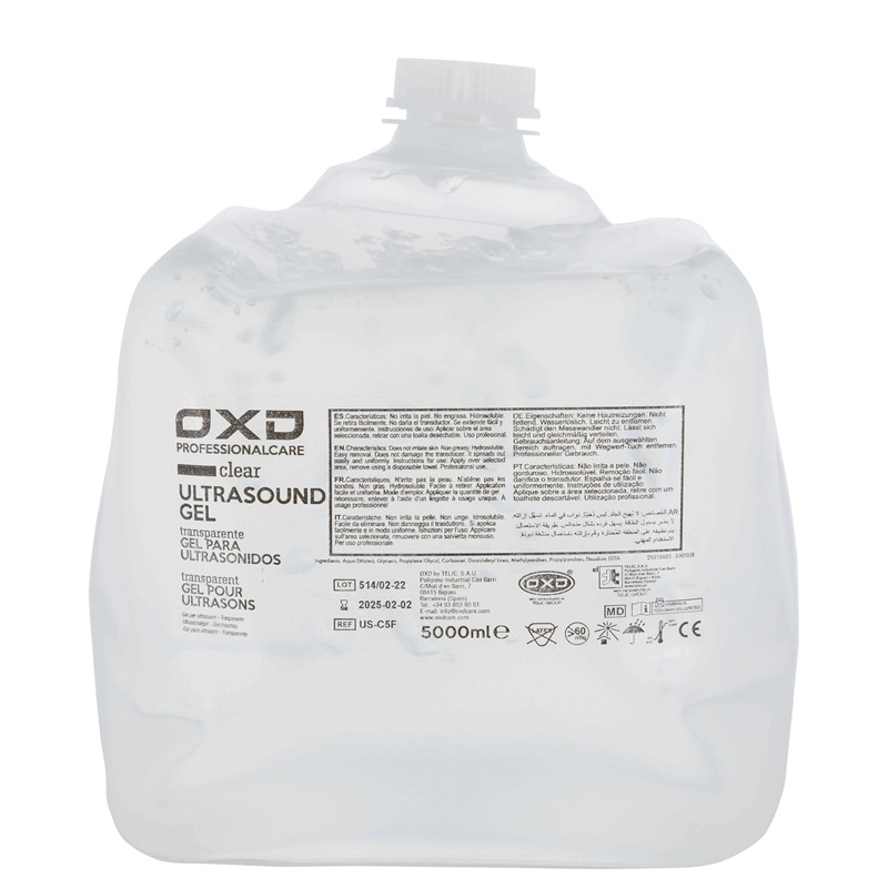 BOLSA GEL CONDUCTOR ULTRASONIDO OXD TRANSPARENTE 5