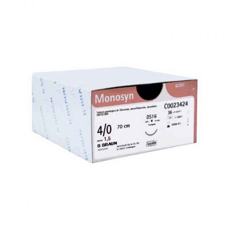 SUTURA MONOSYN INCOLORA 3/0 TRIANGULAR 45 CM  DSMP