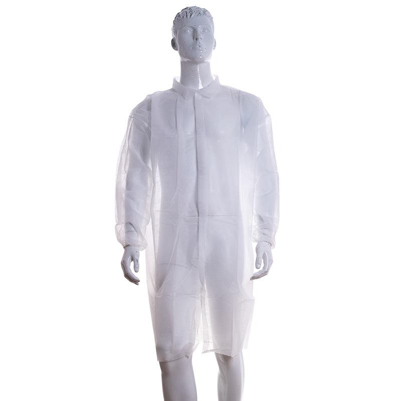 BATA BLANCA DE POLIPROPILENO 25 G  CIERRE VELCRO