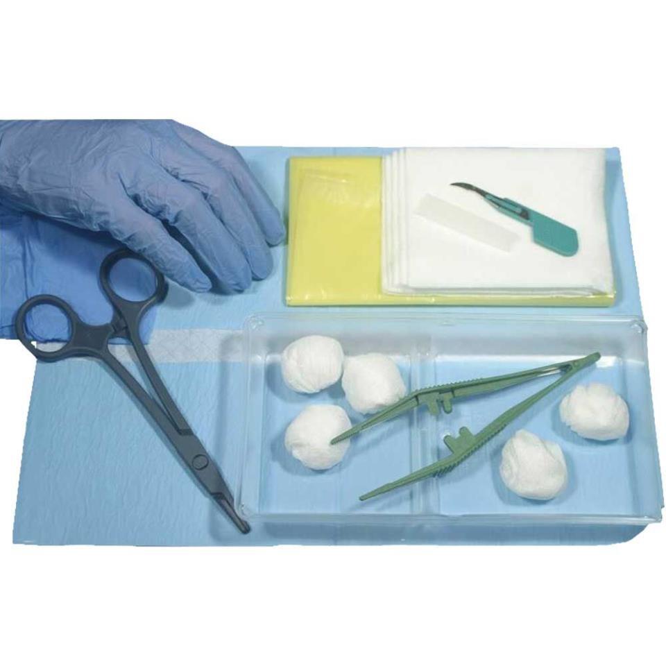 SET ESTERIL DE SUTURA CON PORTAAGUJAS Y BISTURI