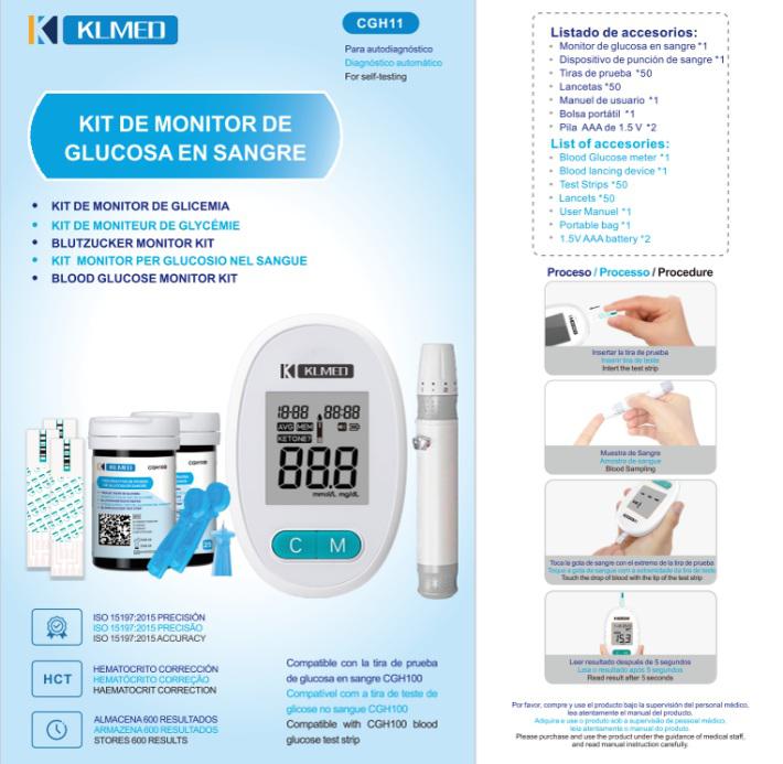 KIT GLUCOMETRO DIGITAL CGH11